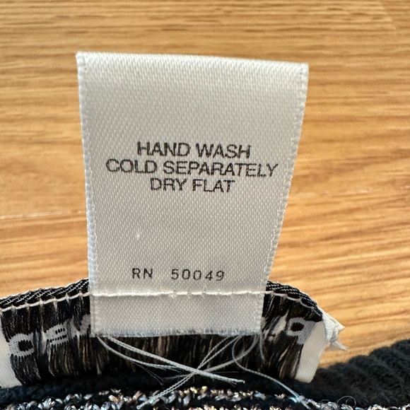 David David Vintage Metallic Cotton Sweater Rhinestones Size Medium - Picture 7 of 11